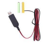 Eliminador de pilas AA | Convertidor reductor de voltaje de 5V a 3V 1m | Adaptador de corriente CC, cable de alimentación USB que sustituye a las pilas AA/AAA para iluminación LED, pequeños ventilador