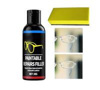 Eliminador de rayones para gafas de sol: esmalte de limpieza para reparación de gafas de 38 g, kit de restauración de lentes, fijador de capa transparente resistente al polvo, limpiador de vidrios | P