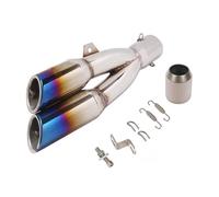 Eliminador de ruido Para NMAX R6 Motorcycle Double Down Escape Pipe Left Moto 51mm(mi)