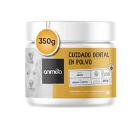 Eliminador de Sarro para Perros y Gatos en Polvo Natural - 350 g para Mal Aliento y Limpieza Dental - Dientes y Encías Fuertes, Anti Placa Barf - Alga Kelp y Menta para la Higiene Bucal de Mascotas