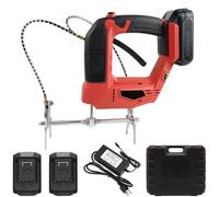 Eliminador Portátil de Abejas Recargable | Agitador Eléctrico para Enjambres | con Mango Antideslizante Y Clip De Nido De Tarjeta Especial | para Granja De Abejas (Red, 2 Battery)