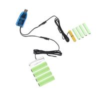Eliminadores de batería tipo C USB a 1 5 V 3 4 5 6 9 12 AA Reemplazar 1-8pcs Baterías Ajustar Cable de red de voltaje AA Batería de litio recargable