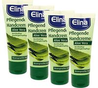 Elina Aloe Vera - Crema de manos (75 ml, en tubo, 4 unidades)