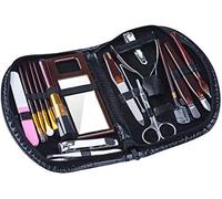 Elina Nail Clipper Set de 18 unidades, Kit de manicura y pedicura para mujer, kit profesional, espejo, cepilladores, tatuadores, pinzas, lima, comb, tijeras, pintorescas