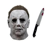 ELINA Udekit Máscara de Michael Myers con Cuchillo de Juguete Disfraz de Cosplay de Scream de Carnaval de Halloween