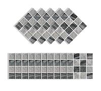 Elinala Azulejos Adhesives, Cenefas Adhesivas, 30 Piezas (10 x 10CM) Duraderas Impermeables Mate Autoadhesivas Pegatinas de Pared de Baldosas de Cerámica para Baño, Cocina, Sala de Estar y Habitación