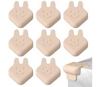 Elinala Protector Esquinas, Protector Mesa Bebe, 8 Piezas de Silicona Autoadhesiva de Dibujos Animados de Conejo Infantil Cubierta Protectora para Esquinas de Mesa, Esquinas de Muebles (Beige)
