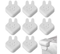 Elinala Protector Esquinas, Protector Mesa Bebe, 8 Piezas de Silicona Autoadhesiva de Dibujos Animados de Conejo Infantil Cubierta Protectora para Esquinas de Mesa, Esquinas de Muebles (Blanco)