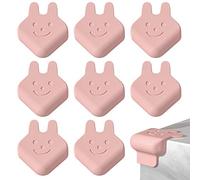 Elinala Protector Esquinas, Protector Mesa Bebe, 8 Piezas de Silicona Autoadhesiva de Dibujos Animados de Conejo Infantil Cubierta Protectora para Esquinas de Mesa, Esquinas de Muebles (Rosa)