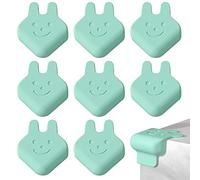 Elinala Protector Esquinas, Protector Mesa Bebe, 8 Piezas de Silicona Autoadhesiva de Dibujos Animados de Conejo Infantil Cubierta Protectora para Esquinas de Mesa, Esquinas de Muebles (Verde)