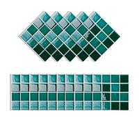 Elinala Stick on Tiles, Self Adhesive Wall Tiles, 30 PCS (10 x 10CM) Durable Waterproof Mosaic Decorative Self-Adhesive Tile Wall Stickers for Bathroom, Kitchen, Living Room