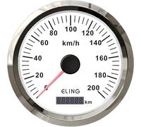 ELING Cuentakilómetros GPS 110 mm odómetro 0-200 KM/H para lanchas de coche 12 V/24 V con retroiluminación