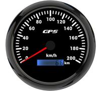 ELING Cuentakilómetros GPS de 110 mm 0-200 km/h con antena GPS con retroiluminación de 7 colores 12 V 24 V para camiones de carreras