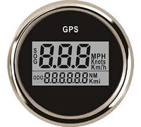 ELING Impermeable Digital GPS Velocímetro Odómetro para Auto Marine Truck con luz de fondo 2 pulgadas (52mm) 9-32V