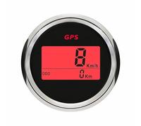 ELING Velocímetro digital GPS de 52 mm, cuentakilómetros, velocímetro, 12 V, 24 V, con retroiluminación para coche, barco, motocicleta