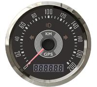 ELING Velocímetro GPS clásico de 85 mm 0 - 200 km 9 - 32 V con retroiluminación para coche o moto