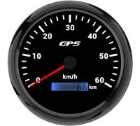 ELING Velocímetro GPS de 110 mm 0-60 km/h con antena GPS con retroiluminación de 7 colores para tractores, barcos, yates, 12 V, 24 V