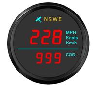 ELING Velocímetro GPS de 52 mm 0 - 999 km/h nudos millas por hora con brújula retroiluminada para barcos, yates, 12 V, 24 V