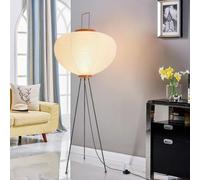 ELINKUME Lámpara de suelo de papel de arroz japonés,lámpara de suelo Akari,luz de estilo Japandi acogedor•Luces ambientales de papel de arroz,luz de estilo Wabi Sabi para dormitorio,salón,despacho