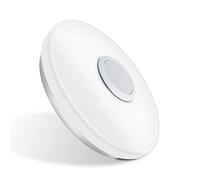 ELINKUME lámpara de techo LED de 30W regulable de 30CM, altavoz Bluetooth, lámpara de techo LED con cambio de color y control remoto, adecuada para dormitorio, sala de estar, habitación de niños