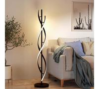 ELINKUME LED lámpara de suelo con control remoto,Sala de estar con espiral negra para ajustar la luz de suelo lámpara de suelo de temperatura multicolor lámpara de suelo