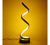 ELINKUME Regulable LED espiral lámpara de mesa - 12W blanco cálido proteccion ocular LED curvado lámpara de noche (NO2)