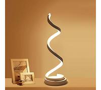 ELINKUME Regulable LED espiral lámpara de mesa - 12W blanco cálido proteccion ocular LED curvado lámpara de noche (NO3)