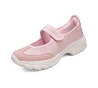 ELIOGN Zapatillas deportivas deportivas Mary Jane para mujer, acolchadas, para correr, Rosa., 44 EU