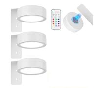 EliphonTowne 3 luces de pared, luz LED magnética para marco de fotos, luz de pared con control remoto, 13 modos de iluminación, luz de exhibición artística, utilizada para marco de fotos, pintura BAI