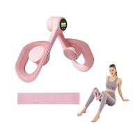 EliphonTowne Dispositivos de ejercicio para suelo pélvico, diseño antideslizante, entrenador de suelo pélvico Kegel para mujeres, banda de resistencia rosa de 15 libras, equipo de gimnasio en casa