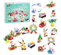 EliphonTowne Juego de Bloques de construcción de Papá Noel (12 Piezas) - Juego Creativo de Bloques de construcción para Montar Figuras de Papá Noel