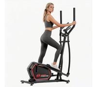 Elíptica Magnética Compacta para Hogar, Resistencia de 16 Niveles con Monitor de Pulso, Monitor LCD, Diseño Ultra-Silencioso 30dB, Capacidad de Carga 150kg
