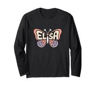 Elisa Butterfly - Arte de Palabras con Nombre Personalizado Manga Larga