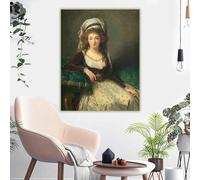 Élisabeth Louise Vigée Le Brun "Madame d Aguesseau de Fresnes" Lienzo impreso póster decoración interior del hogar (19.7 x 25.6 in/sin marco)