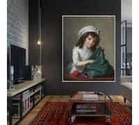 Élisabeth Louise Vigée Le Brun " Miss Brongniart " Pintura en lienzo Impresión Estética Obra de arte Imagen Decoración del hogar (40x60cm/Sin marco)