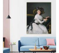 Élisabeth Vigée Le Brun "Condesa de La Chatre" Cuadro en lienzo Impresión Póster Decoración de pared Decoración interior del hogar (70x80cm/Sin marco)
