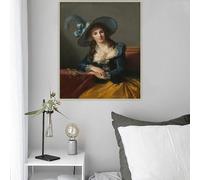 Élisabeth Vigée Le Brun "Condesa Louis Philippe De Segur" Impresión en lienzo Pintura Estética Arte Imagen Telón de fondo Decoración (60x75cm/Sin marco)