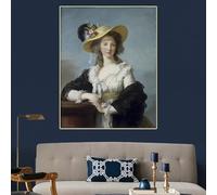 Élisabeth Vigée Le Brun "Gabrielle De Polignac" Cuadro en lienzo Impresión Póster Arte de la pared Decoración interior del hogar (70x100 cm/Sin marco)