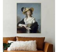 Élisabeth Vigée Le Brun " Gabrielle De Polignac " Impresión en lienzo, cuadro, póster, arte de pared, decoración interior del hogar (50x65 cm/sin marco)