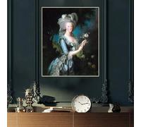Élisabeth Vigée Le Brun "María Antonieta le dice a la Rosa", cuadro impreso en lienzo para decoración moderna del hogar (30 x 45 cm/sin marco)