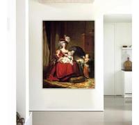Élisabeth Vigée Le Brun "María Antonieta y sus hijos", cuadro en lienzo, impresión artística, decoración moderna para el hogar (80 x 120 cm/sin marco)
