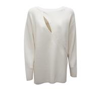 Elisabetta Franchi - Mk-51S-51E2 Sweater - Knitwear - Mujer - Blanco - S -