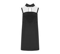 Elisabetta Franchi- Vestido Mini Negro con Estrás- Dresses- Mujer- Negro- S- Vestido Mini Negro con Estrás