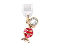 ELISE & FONDA TP324 Tipo-C Puerto de carga USB anti polvo enchufe Navidad caramelo teléfono celular encanto para Samsung/Huawei/OnePlus/Xiaomi/oppo teléfonos Android (rojo), approx.1.1 cm (L) x 0.35