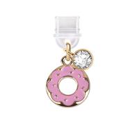 ELISE & FONDA TP326 Tipo-C Puerto de carga USB anti polvo enchufe pequeño donut let teléfono celular encanto para Samsung/Huawei/OnePlus/Xiaomi/oppo teléfonos Android (rosa), approx.1.5 cm (L) x 0.2