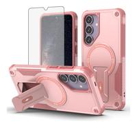 ELISORLI Funda para Samsung Galaxy S24/S25 5G, compatible con Magsafe, protector de pantalla de vidrio templado, soporte resistente a prueba de golpes, protector magnético S 24 24S 25 25S G5 SM-S931U