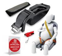 ELISPACES Cinturón Embarazada Coche Homologado CE. Adaptador de Seguridad con Hebilla Metálica + Pack Hombrera -Herramienta 3 en 1- Lista Hospital y Guía de Consejos. Regalo Ideal para Futuras Mamás