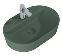 Elita Babette lavabo 62x41.2 cm oval sobre encimera verde RE040620017010