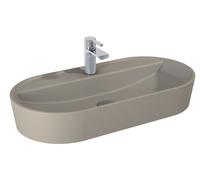 Elita Babette lavabo 81.5x41.5 cm oval sobre encimera marrón/beige RE040820017020