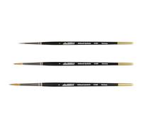 Elita Juego de pinceles de pelo sintético, 3 piezas